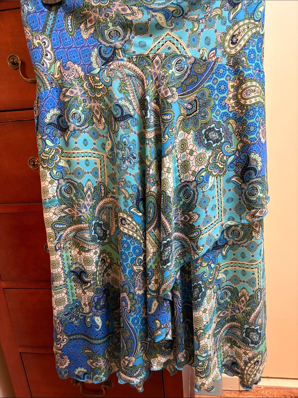 Blue Paisley Women's Swim Sarong Cover-Up